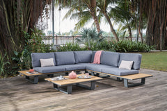 Lota Lounge Hoek Set - 3 stuks - Antraciet