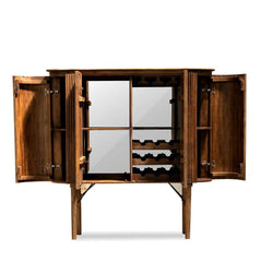 HSM-collectie-Bar Kabinet Tide 4 Deur-140x45x150-Bruin-Mango