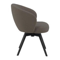 HSM-collectie - Eetkamerstoel Alma + Armleuning - 80x58,5x60 - Antraciet/Zwart - Stof/Metaal