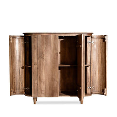 HSM-collectie Wandkast Tide 4 Deur-140x45x140-Bruin-Mango