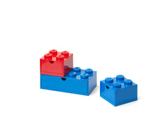 Storage Box Desk Drawer Brick Color Set of 3 Pieces