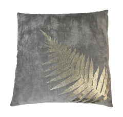 HSM-collectie Sierkussen met print 45x45 Licht Grijs/Goud Stof