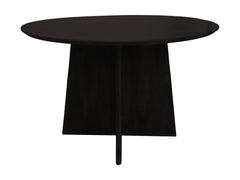 HSM-collectie - Ronde eettafel met kruispoot - ø120x77 - Zwart - Mango