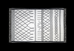 HSM-collectie Vloerkleed - 230x160x0,35 - Zwart/Wit - Katoen
