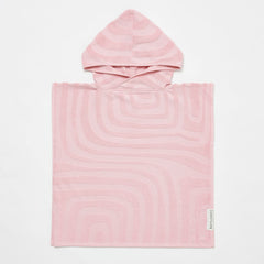Kinderzwemtijd Terry Strandhanddoek met Capuchon Ice Pink 6-9 Jaar