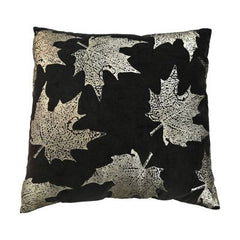 HSM-collectie-Sierkussen met print-3-45x45-Zwart/Goud-Stof