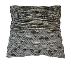 HSM-collectie Sierkussen - 45x45 - Grijs/Zwart - Katoen