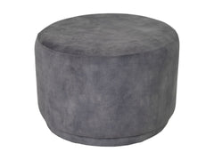 HSM-collectie - Ronde Poef Otto - 55x55x40 - Dolfijn Grijs - Stof