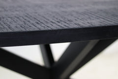 HSM-collectie - Ronde eettafel Melbourne - 120x120x76 - Zwart - Mango/Metaal