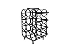 HSM-collectie - Staand wijnrek 12 flessen - 35x25x50 - Zwart - Metaal