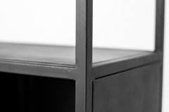 HSM-collectie - Open boekenkast Manhattan - 65x35x175 - Zwart - Metaal