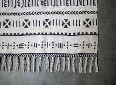 HSM-collectie Vloerkleed - 210x150x0,35 - Zwart/Wit - Katoen