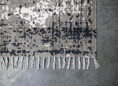 HSM-collectie Vloerkleed -180x120x0,35-Blauw/Beige-Katoen