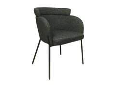 HSM-collectie - Eetkamerstoel Luca S/2 - 57x60x81 - Antraciet/Zwart - Stof/Metaal