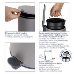 Mats Trash Can with Pedal 5 liters