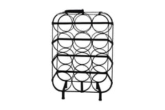 HSM-collectie - Staand wijnrek 12 flessen - 35x25x50 - Zwart - Metaal