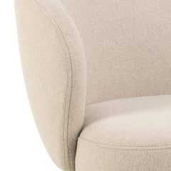 HSM-collectie - Dining Chair Alma + Armrest - 80x58,5x60 - Crème/Zwart - Stof/Metaal