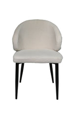 HSM-collectie - Eetkamerstoel Yuna S/2 - 60x54x82.5 - Crème/Zwart - Stof/Metaal