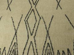HSM-collectie Vloerkleed Dubbel Ruit - 200x300 - Zwart/Wit - Katoen
