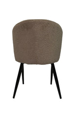 HSM-collectie - Eetkamerstoel Yuna S/2-60x54x82.5-Taupe/Zwart-Stof/Metaal