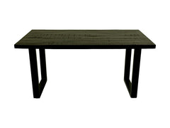 HSM-collectie - Rechthoekige eettafel Melbourne - 180x90x77 - Zwart - Mango/Metaal
