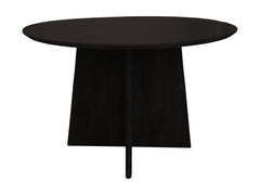 HSM-collectie - Ronde eettafel met kruispoot - ø120x77 - Zwart - Mango