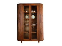 HSM-collectie Vitrinekast Tide 6 Deurs-140x45x200-Bruin-Mango