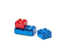 Storage Box Desk Drawer Brick Color Set of 3 Pieces