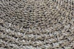 HSM-collectie Vloerkleed Malibu -ø100-Natuur/Zwart-Raffia/Zeegras