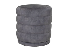 HSM-collectie - Ronde Poefringen - 45x45x40 - Dolfijn Grijs - Stof