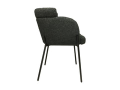 HSM-collectie - Eetkamerstoel Luca S/2 - 57x60x81 - Antraciet/Zwart - Stof/Metaal