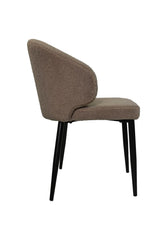 HSM-collectie - Eetkamerstoel Yuna S/2-60x54x82.5-Taupe/Zwart-Stof/Metaal