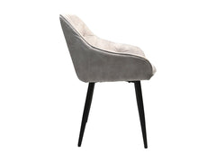 HSM-collectie - Eetkamerstoel Liverpool S/2 - 56x61x79 - Beige/Zwart - Stof/Metaal