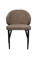 HSM-collectie - Eetkamerstoel Yuna S/2-60x54x82.5-Taupe/Zwart-Stof/Metaal