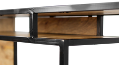 HSM-collectie - Open vakkenkast Levels - 150x35x90 - Naturel/Zwart - Mango/Metaal