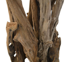 HSM-collectie Kaarsenhouder 5 Kaarsen-35x35x65-Natuur/Zwart-Teak/Metaal