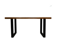 HSM-collectie - Rechthoekige eettafel Melbourne - 160x90x77 - Bruin/Zwart - Mango/Metaal