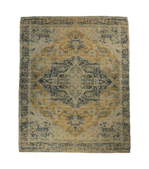 HSM-collectie Vloerkleed Vintage klassiek -160x230-Geel/Grijs-Polyester