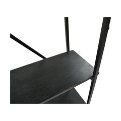 HSM-collectie-Stellingkast 4 Planken-80x35x180-Zwart-Mango/Metaal