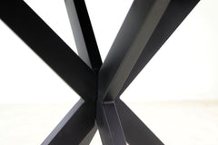 HSM-collectie - Ronde eettafel Melbourne - 140x140x76 - Zwart - Mango/Metaal