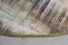 HSM-collectie - Ronde eettafel Valencia - 120x120x77 - Naturel/Zwart - Mango/Metaal
