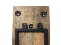 HSM-collectie - Hangend wijnrek 6 flessen - 20x13x100 - Naturel/Zwart - Mango/Metaal