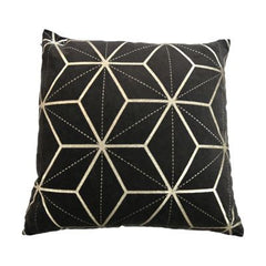 HSM-collectie Sierkussen met Print-2-45x45-Zwart/Goud-Stof