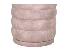 HSM-collectie - Ronde Poef Rings - 45x45x40 - Lever - Stof
