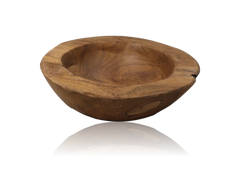 HSM-collectie-Fruitschaal Klein-ø20-27x6-10-Natuurlijk-Teak