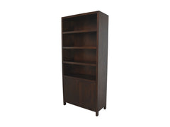 HSM-collectie Wandkast Met 4 Vakken-100x42x215-Bruin-Teakfineer