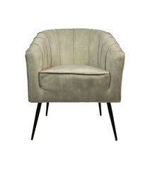 HSM-collectie - Eetkamerstoel Chester - 60x63x83 - Wit/Zwart - Stof/Metaal