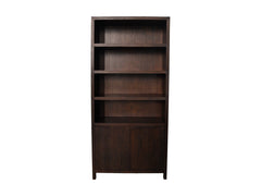 HSM-collectie Wandkast Met 4 Vakken-100x42x215-Bruin-Teakfineer