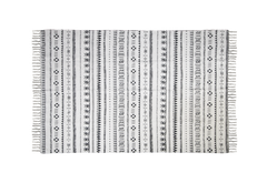 HSM-collectie Vloerkleed - 210x150x0,35 - Zwart/Wit - Katoen