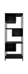 HSM-collectie - Open boekenkast Manhattan - 65x35x175 - Zwart - Metaal